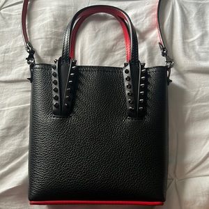 CHRISTIAN LOUBOUTIN Cabata empire leather spike mini tote